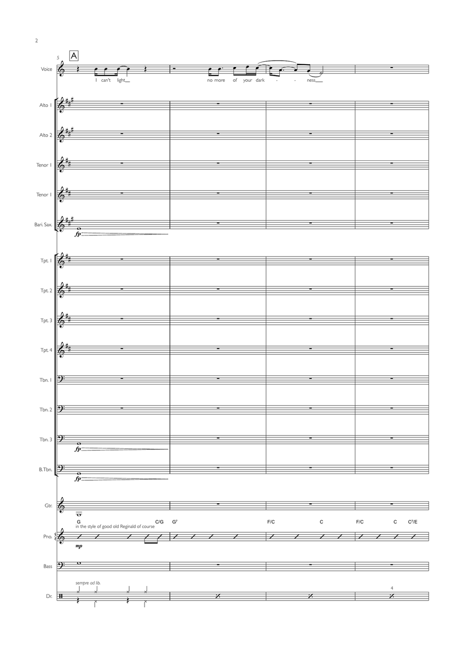 Don't Let The Sun Go Down On Me Jazz Ensemble scores gallery preview page 2