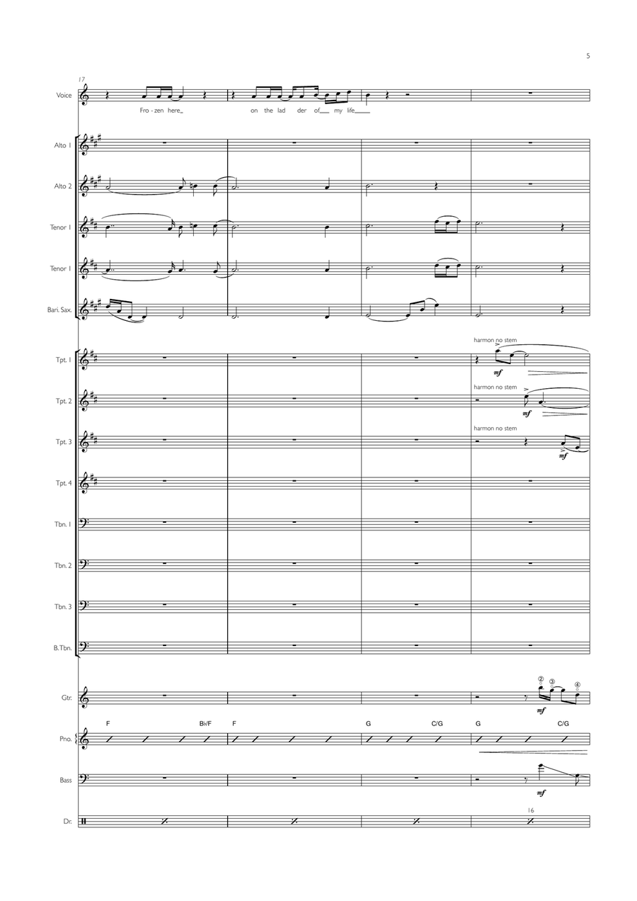 Don't Let The Sun Go Down On Me Jazz Ensemble scores gallery preview page 5