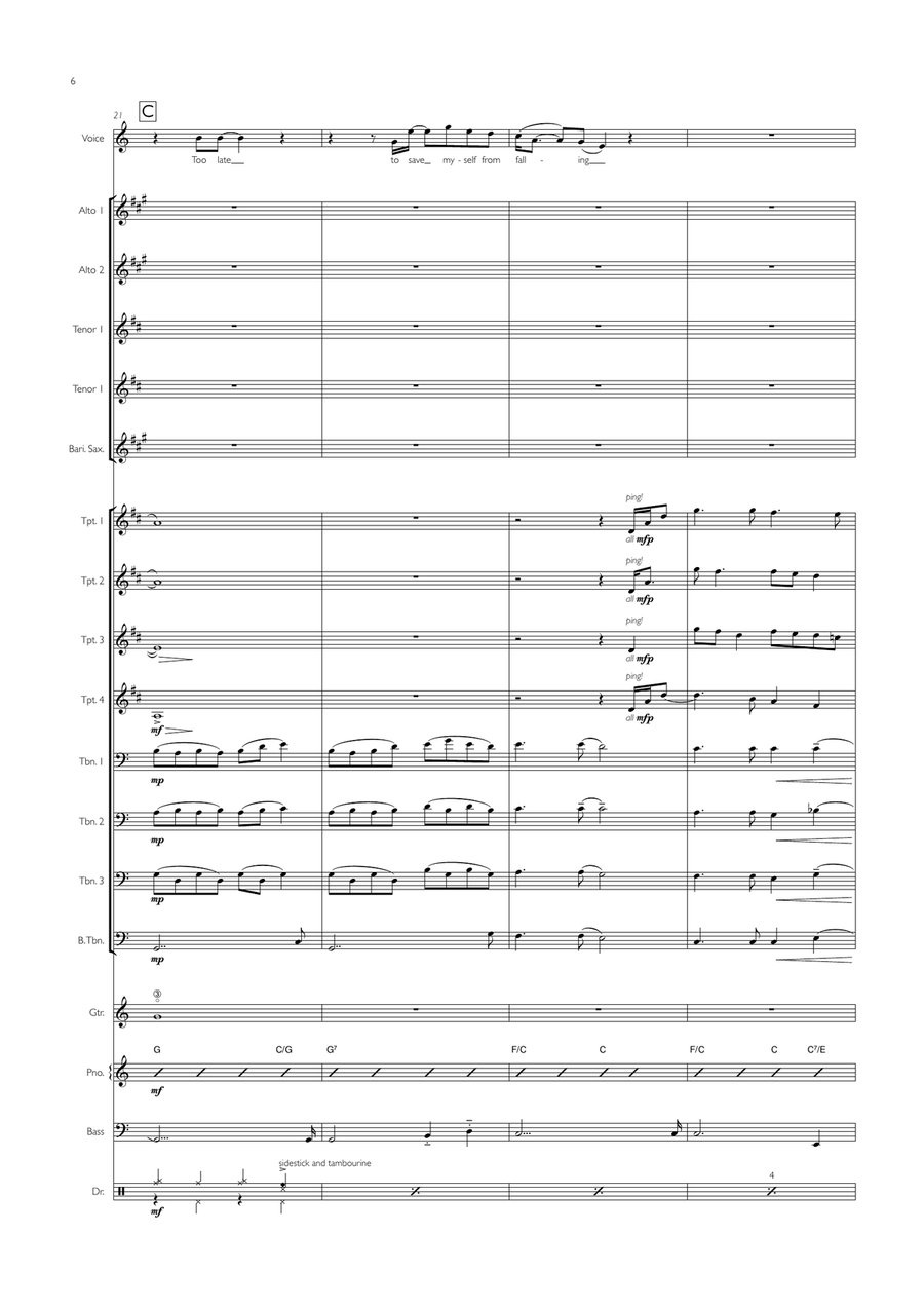 Don't Let The Sun Go Down On Me Jazz Ensemble scores gallery preview page 6