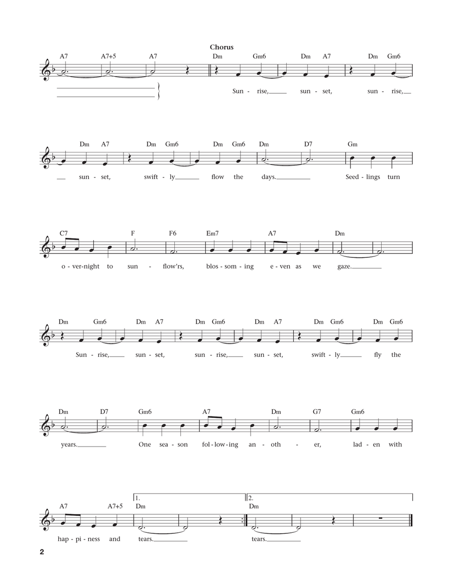 Sunrise, Sunset (from The Daily Ukulele) (arr. Liz and Jim Beloff) Ukulele scores gallery preview page 2