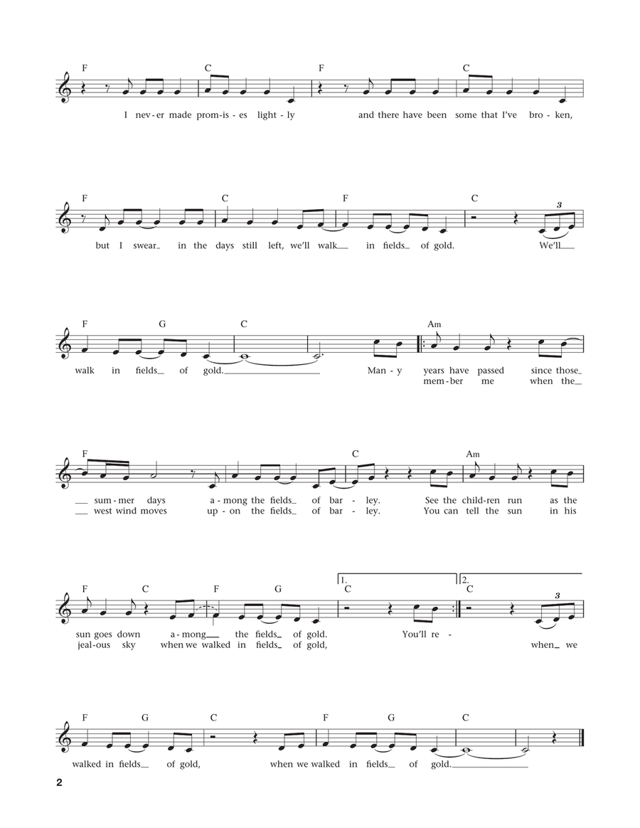 Fields Of Gold (from The Daily Ukulele) (arr. Liz and Jim Beloff) Ukulele scores gallery preview page 2