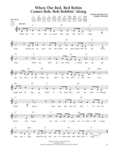 When The Red, Red Robin Comes Bob, Bob Bobbin' Along (The Daily Ukulele) (arr. Liz and Jim Beloff)