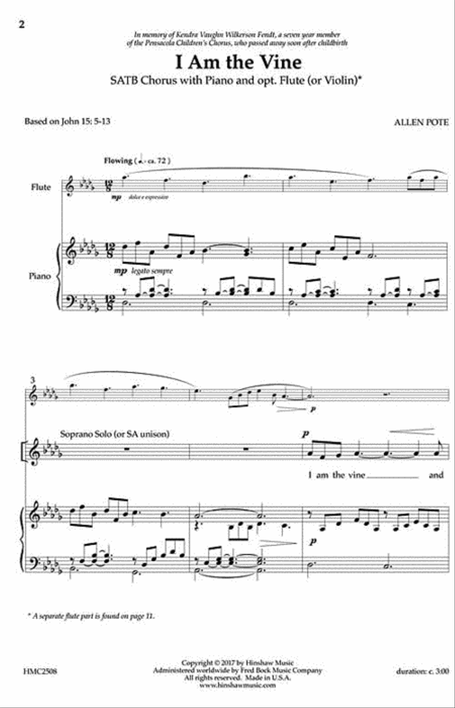 I Am the Vine I Am the Vine 4-Part scores gallery preview page 2