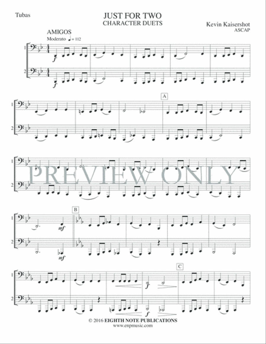 Just for Two -- Character Duets Small Ensemble scores gallery preview page 3