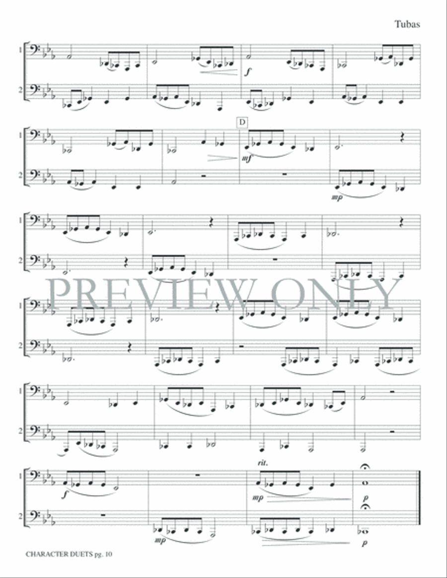 Just for Two -- Character Duets Small Ensemble scores gallery preview page 12