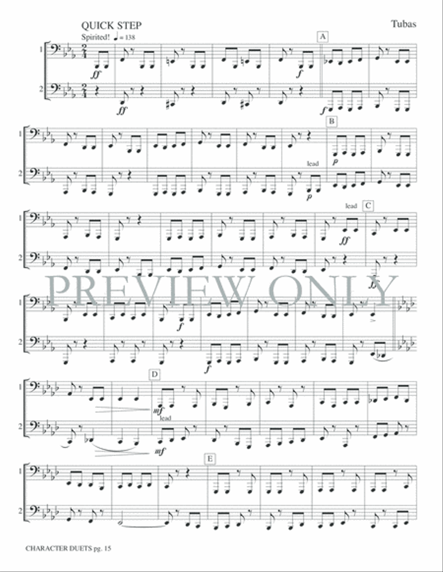 Just for Two -- Character Duets Small Ensemble scores gallery preview page 17