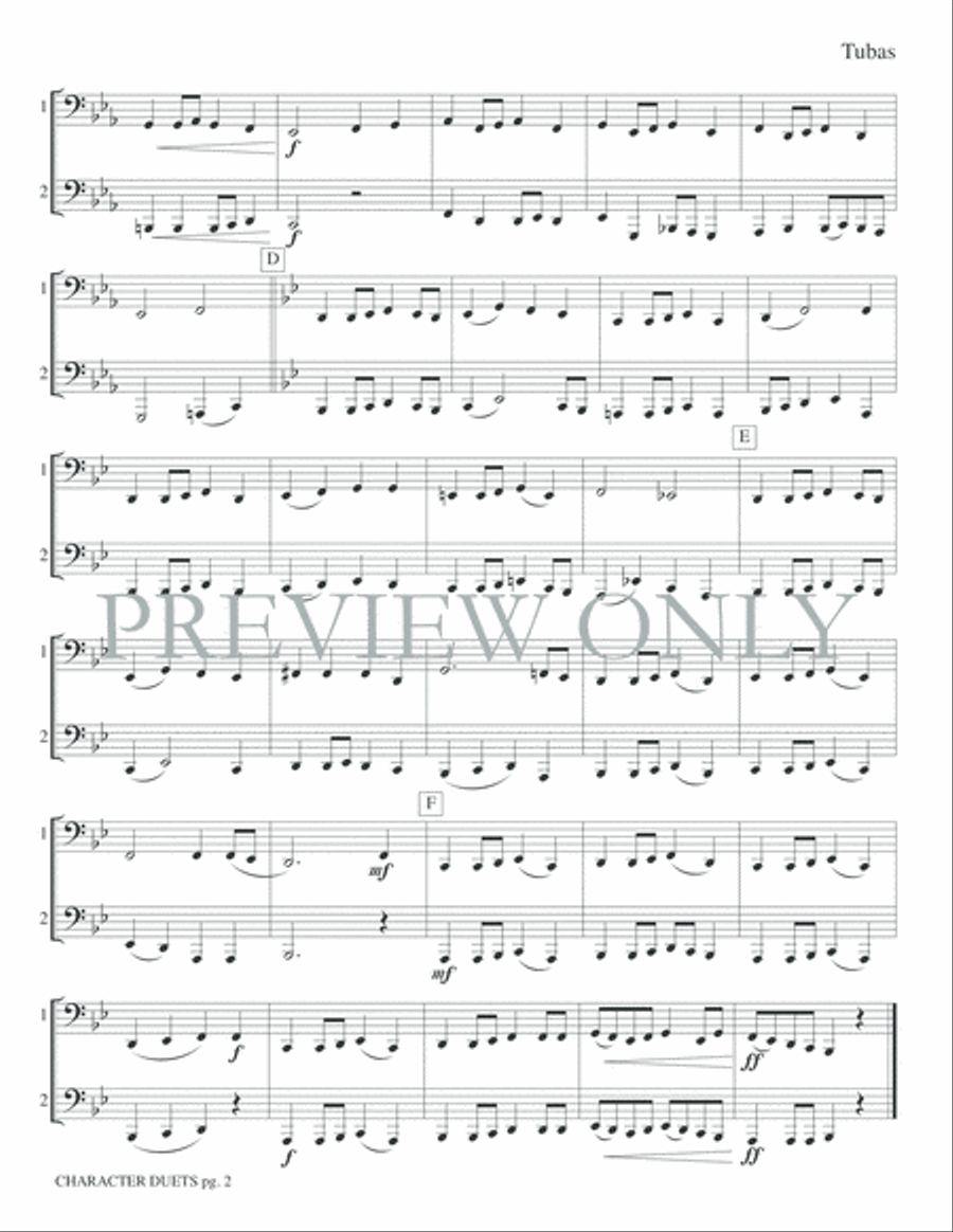 Just for Two -- Character Duets Small Ensemble scores gallery preview page 4
