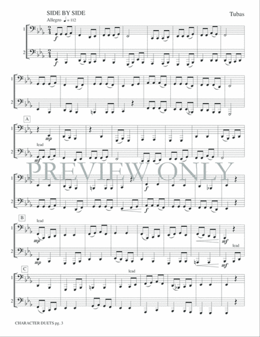 Just for Two -- Character Duets Small Ensemble scores gallery preview page 5