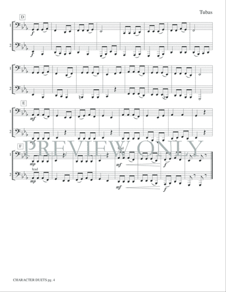 Just for Two -- Character Duets Small Ensemble scores gallery preview page 6