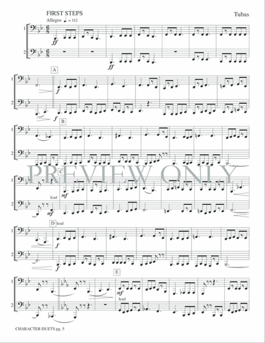 Just for Two -- Character Duets Small Ensemble scores gallery preview page 7