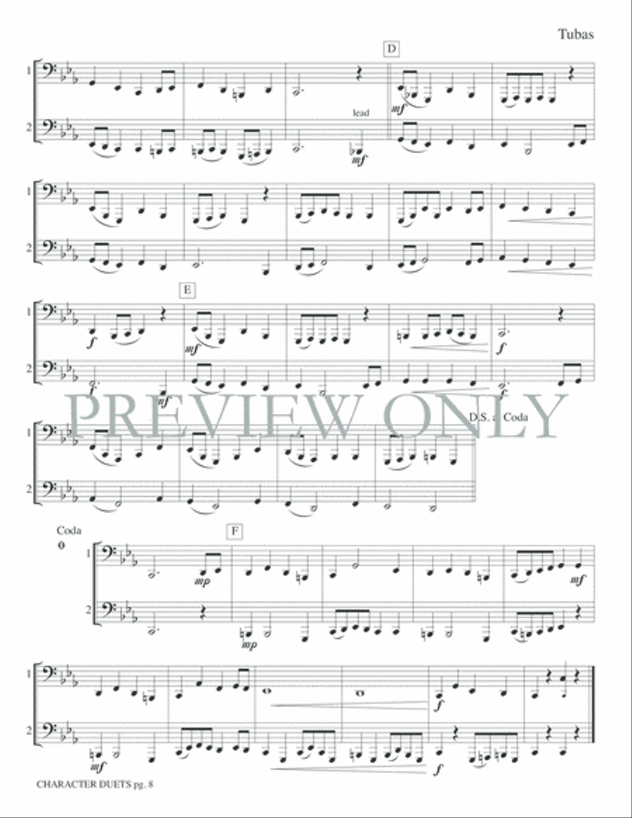 Just for Two -- Character Duets Small Ensemble scores gallery preview page 10