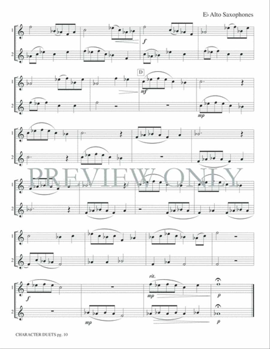 Just for Two -- Character Duets Small Ensemble scores gallery preview page 12