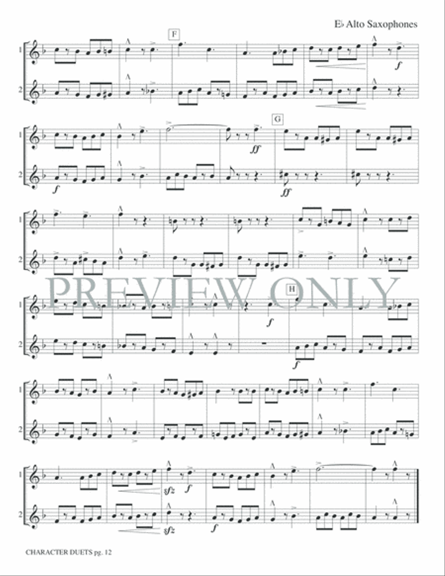 Just for Two -- Character Duets Small Ensemble scores gallery preview page 14