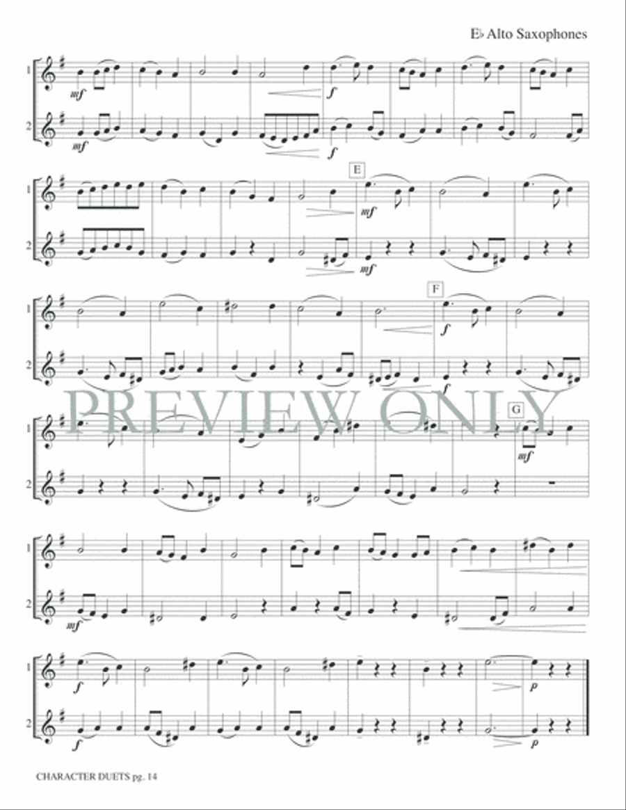 Just for Two -- Character Duets Small Ensemble scores gallery preview page 16