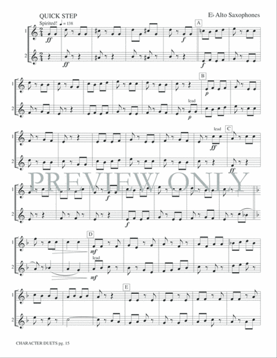 Just for Two -- Character Duets Small Ensemble scores gallery preview page 17