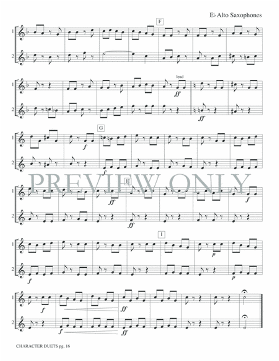 Just for Two -- Character Duets Small Ensemble scores gallery preview page 18