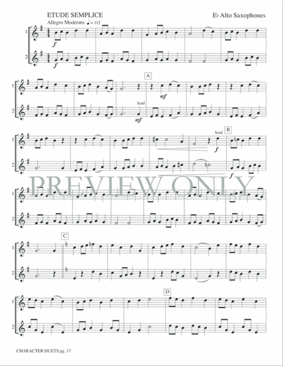 Just for Two -- Character Duets Small Ensemble scores gallery preview page 19