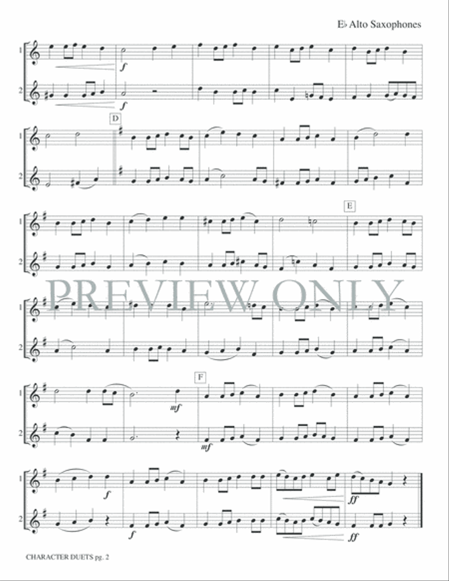 Just for Two -- Character Duets Small Ensemble scores gallery preview page 4
