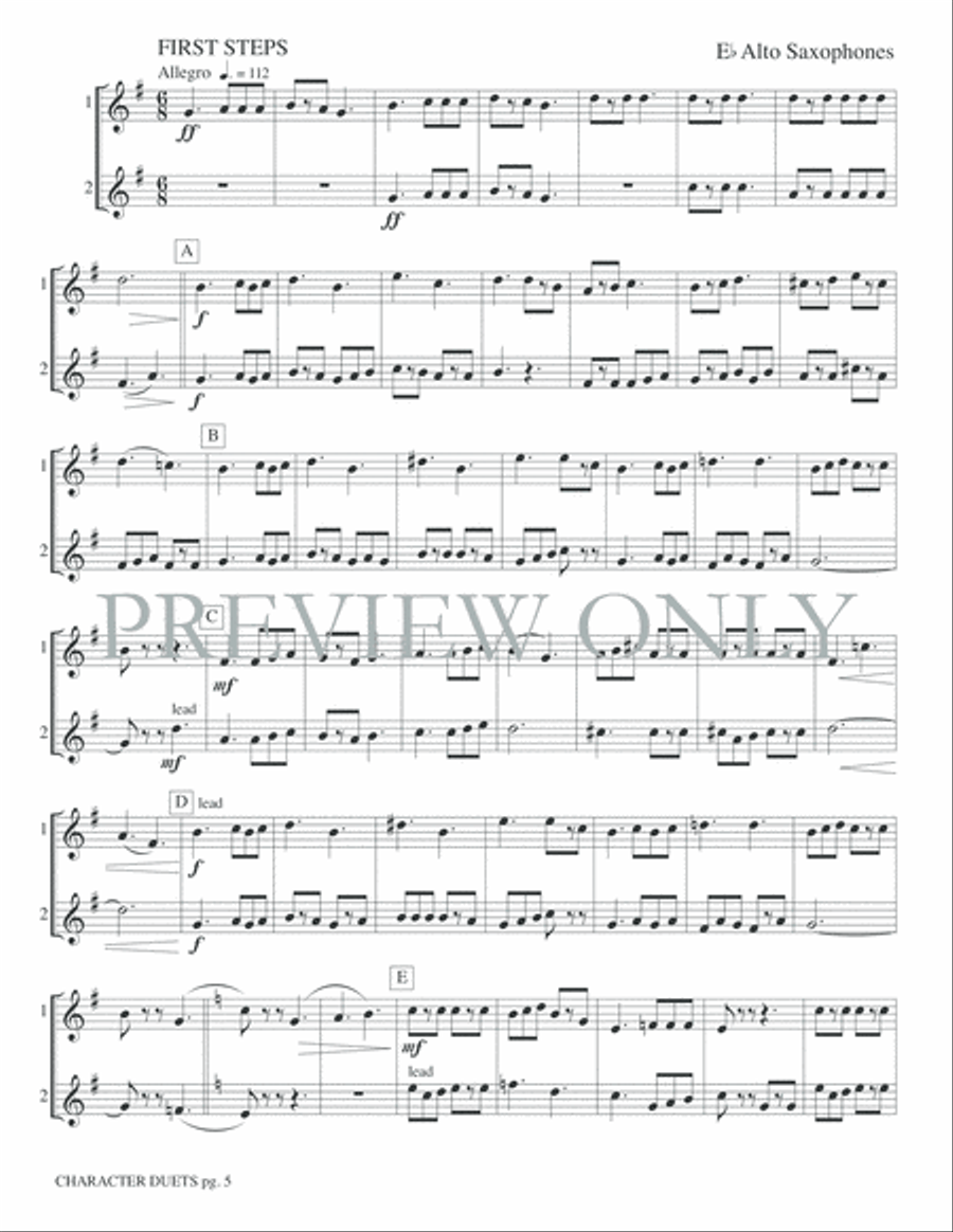 Just for Two -- Character Duets Small Ensemble scores gallery preview page 7