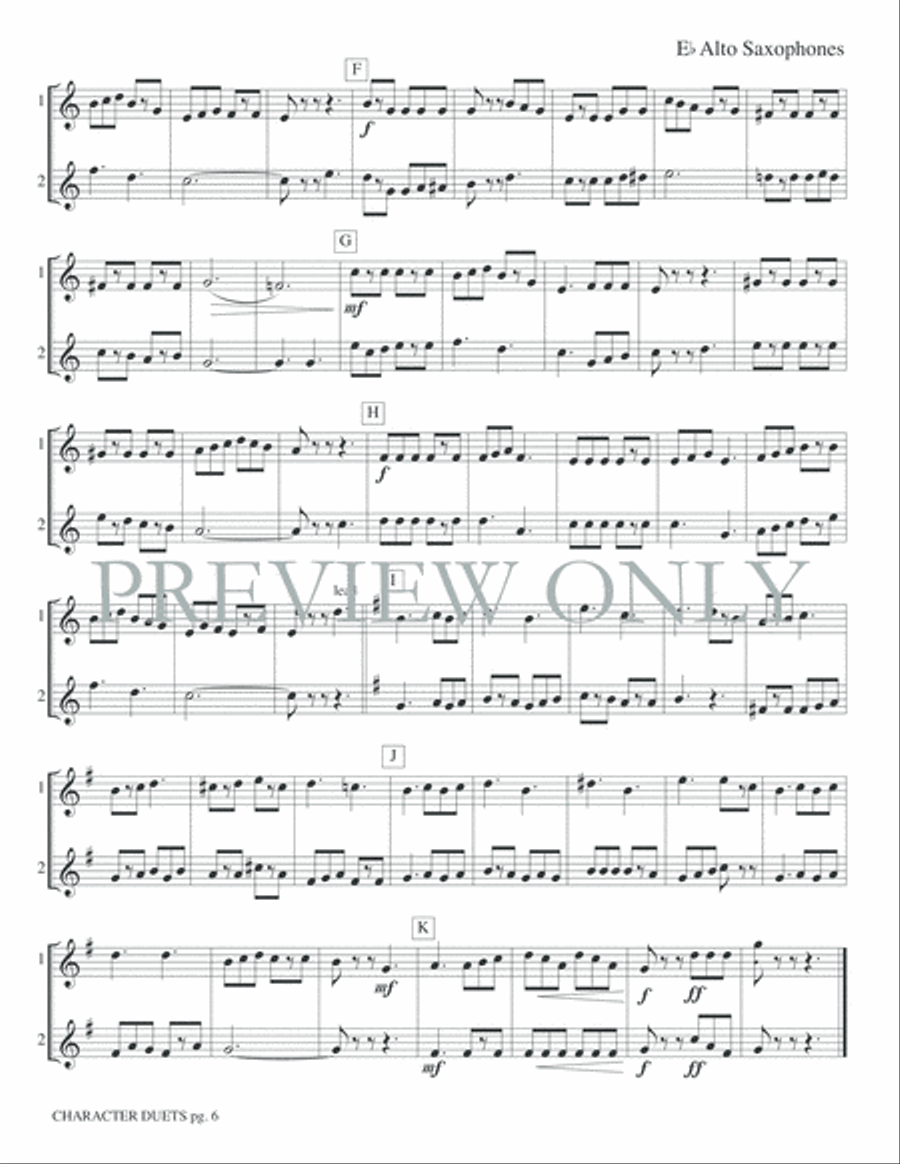Just for Two -- Character Duets Small Ensemble scores gallery preview page 8