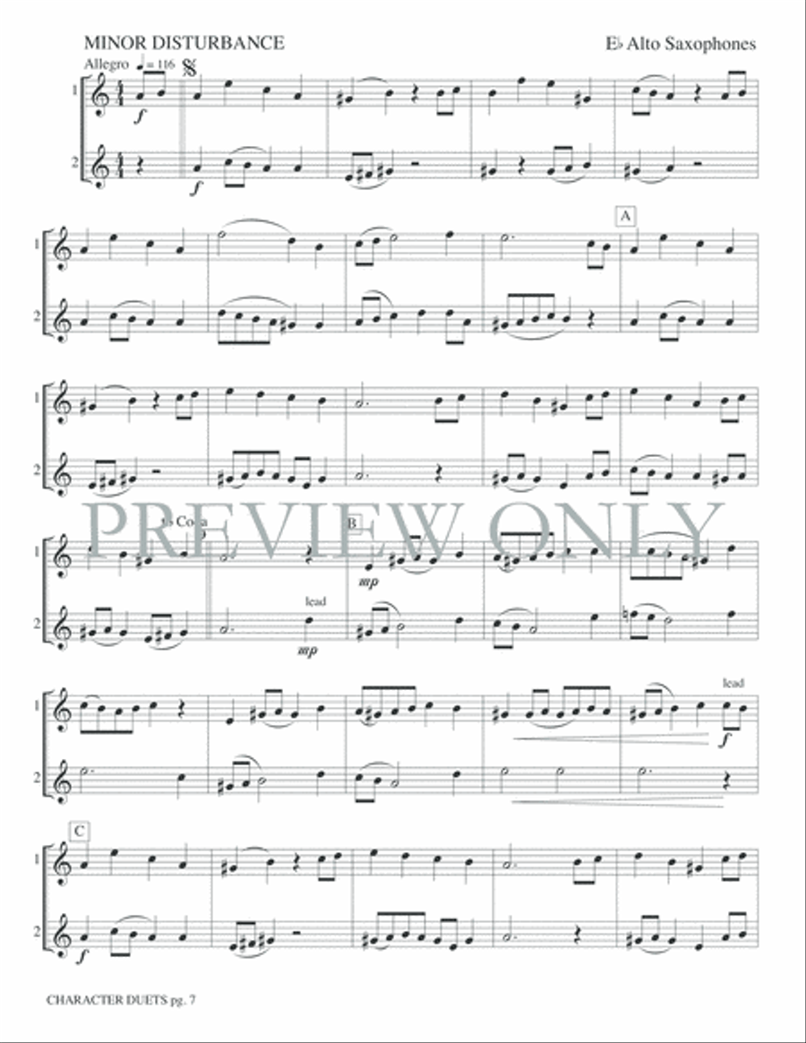 Just for Two -- Character Duets Small Ensemble scores gallery preview page 9