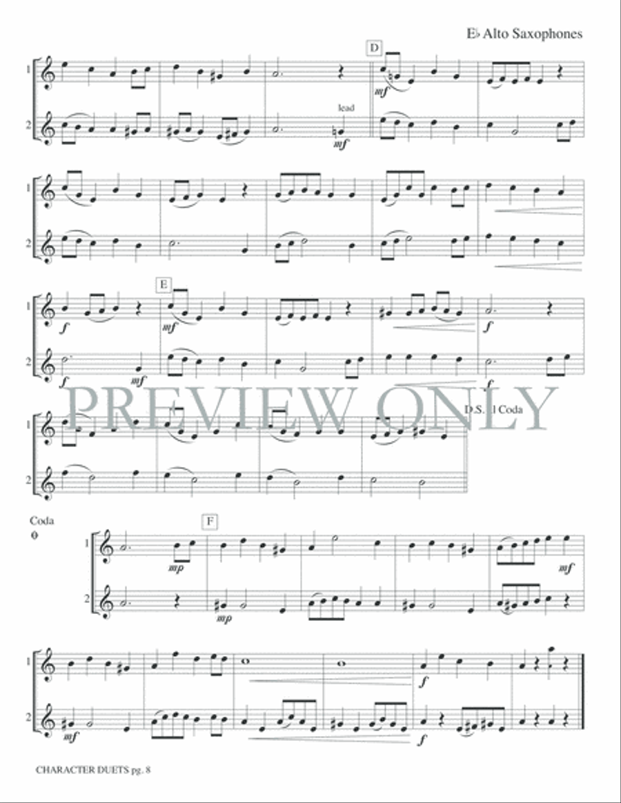 Just for Two -- Character Duets Small Ensemble scores gallery preview page 10