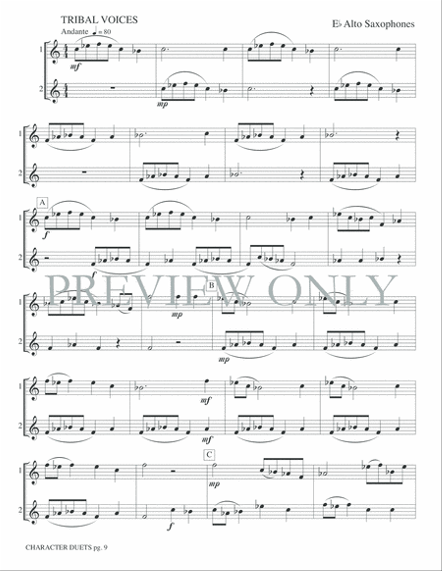 Just for Two -- Character Duets Small Ensemble scores gallery preview page 11