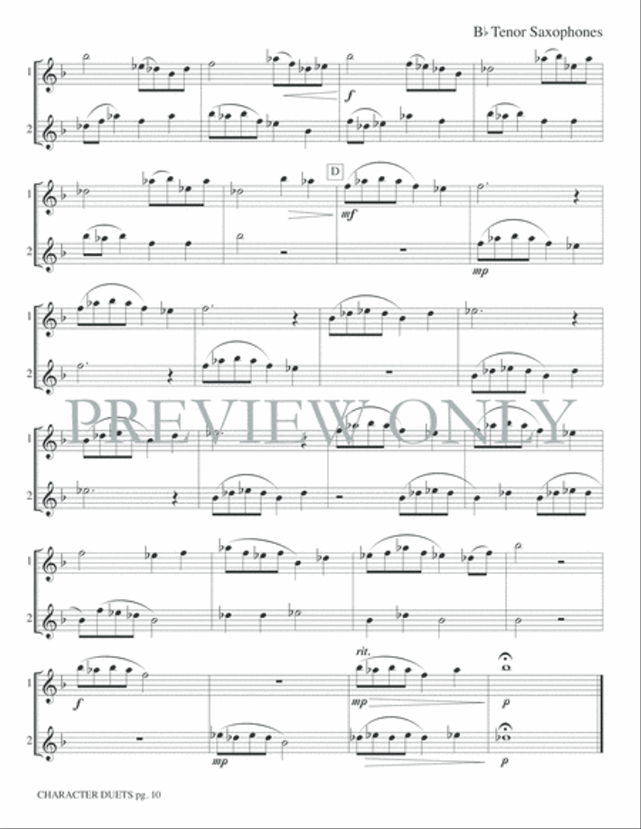 Just for Two -- Character Duets Small Ensemble scores gallery preview page 12
