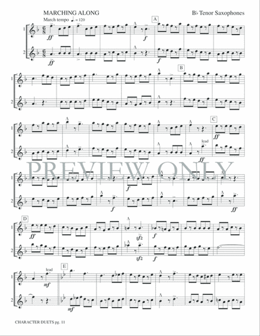 Just for Two -- Character Duets Small Ensemble scores gallery preview page 13
