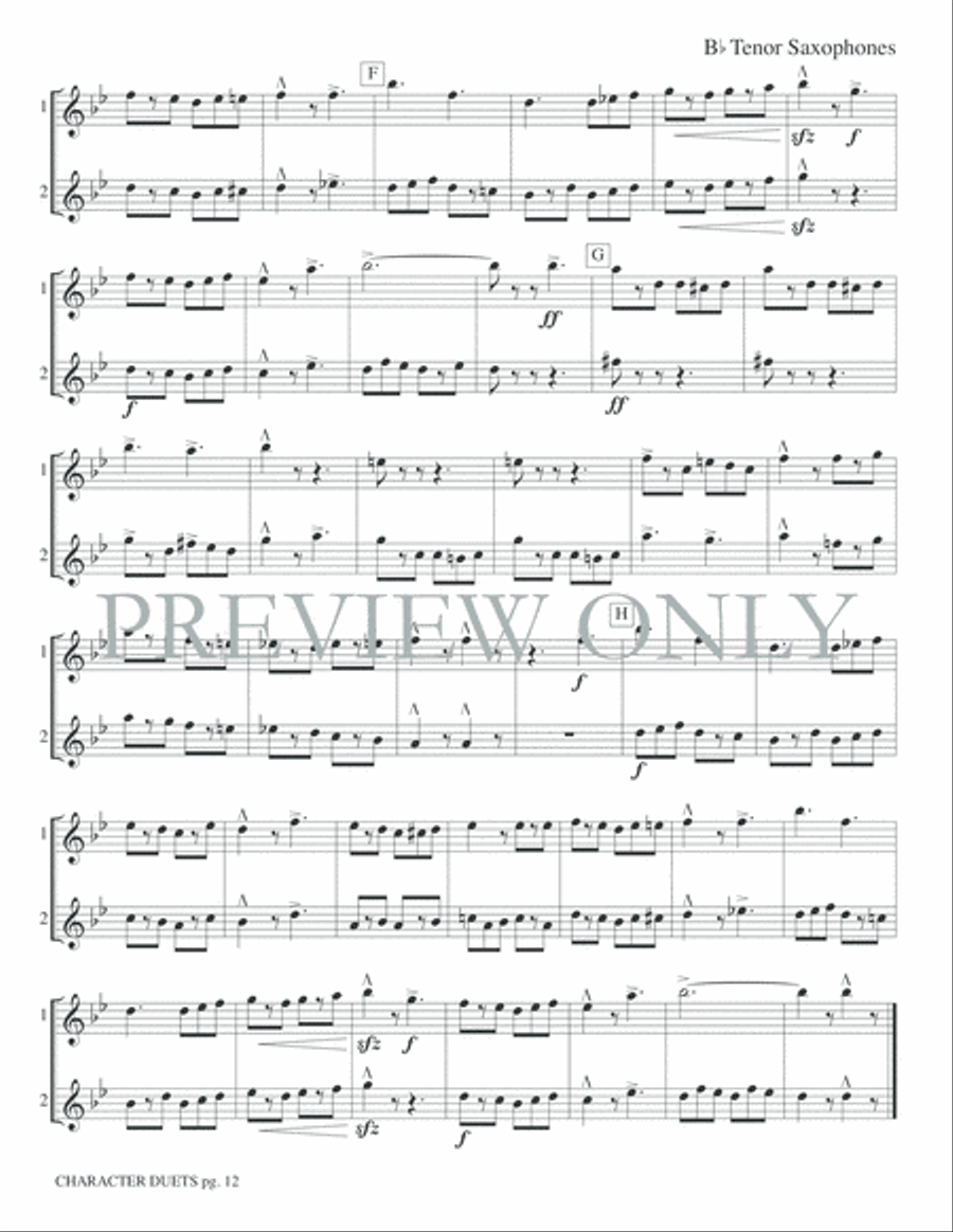 Just for Two -- Character Duets Small Ensemble scores gallery preview page 14