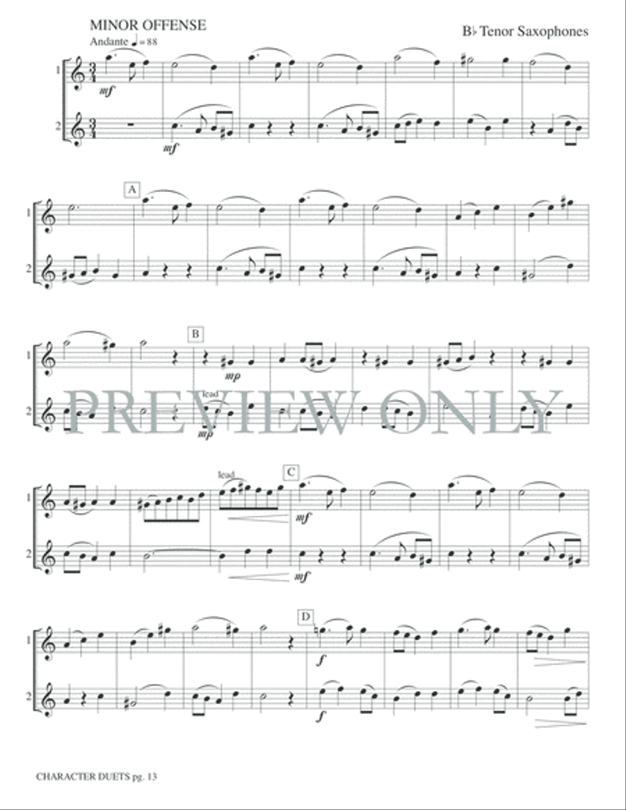 Just for Two -- Character Duets Small Ensemble scores gallery preview page 15