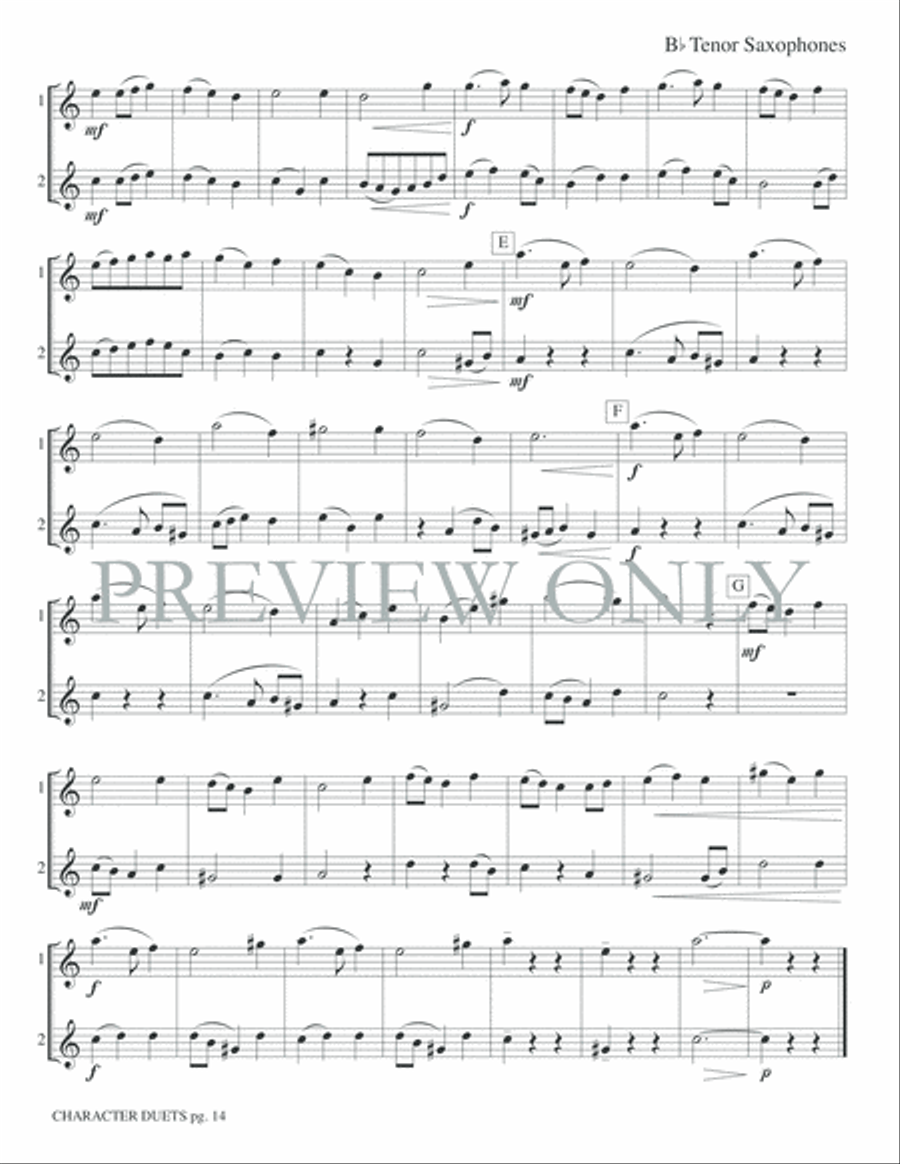 Just for Two -- Character Duets Small Ensemble scores gallery preview page 16