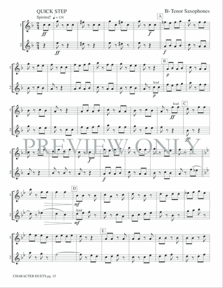 Just for Two -- Character Duets Small Ensemble scores gallery preview page 17