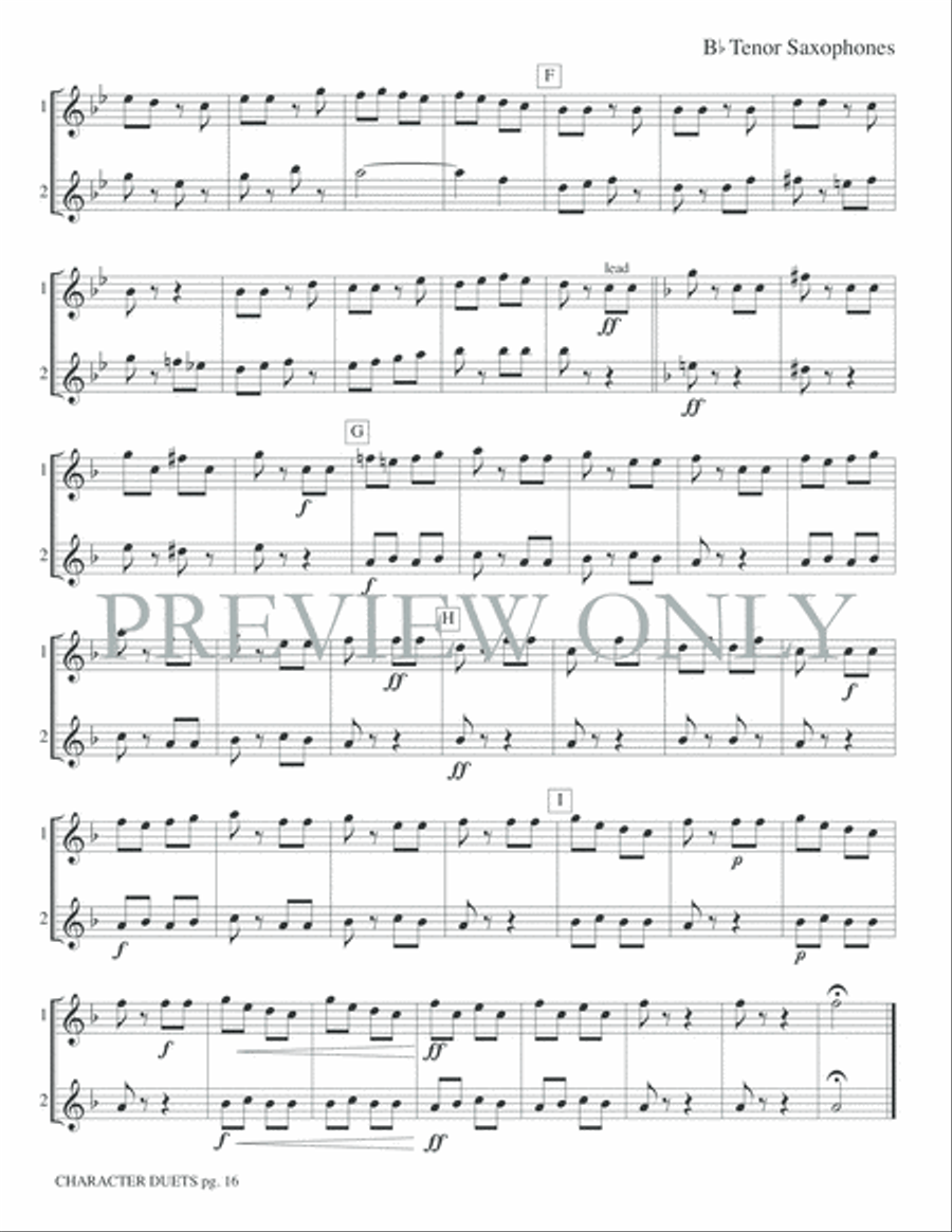 Just for Two -- Character Duets Small Ensemble scores gallery preview page 18