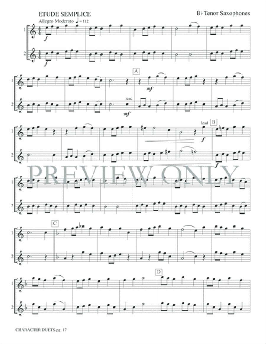 Just for Two -- Character Duets Small Ensemble scores gallery preview page 19