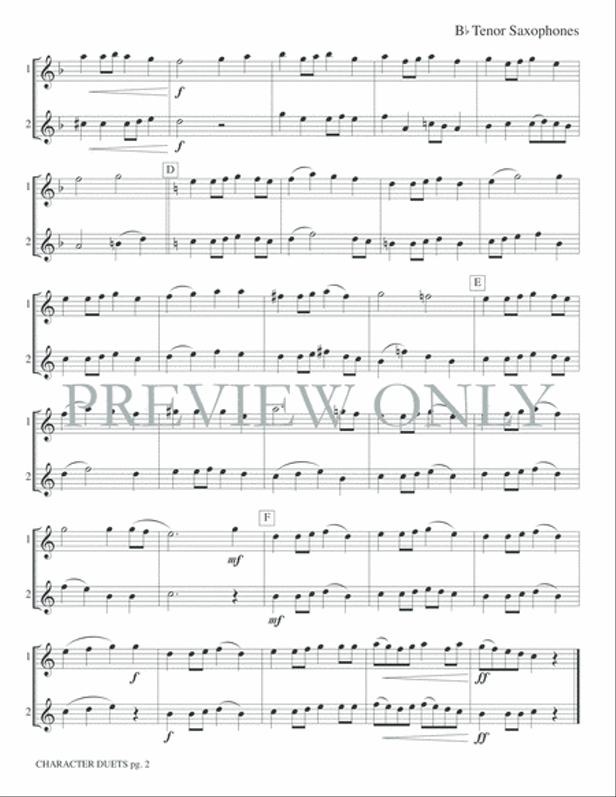 Just for Two -- Character Duets Small Ensemble scores gallery preview page 4
