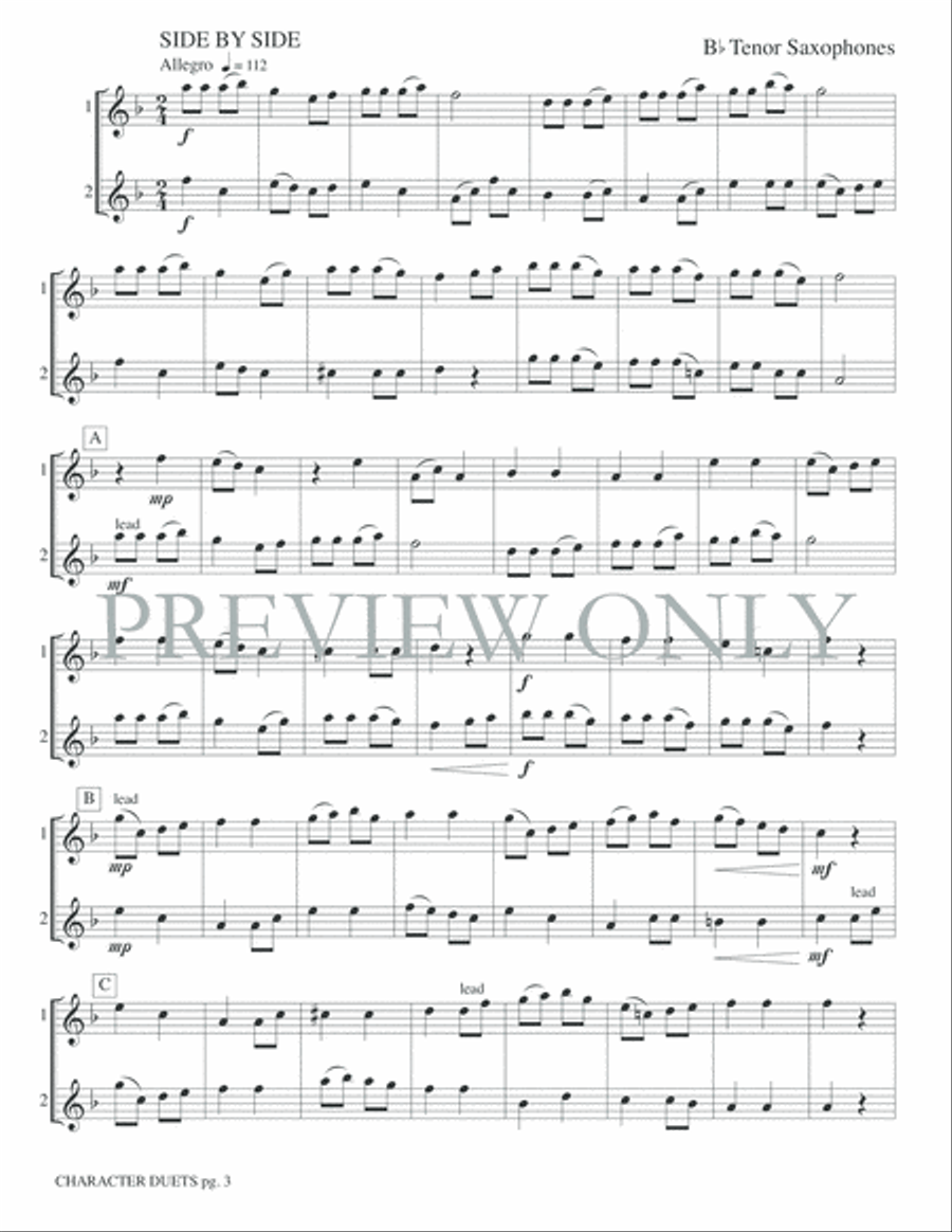 Just for Two -- Character Duets Small Ensemble scores gallery preview page 5