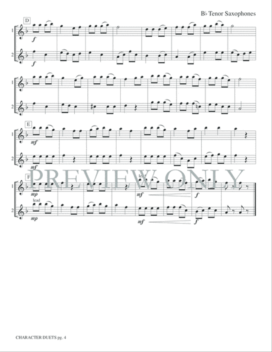 Just for Two -- Character Duets Small Ensemble scores gallery preview page 6