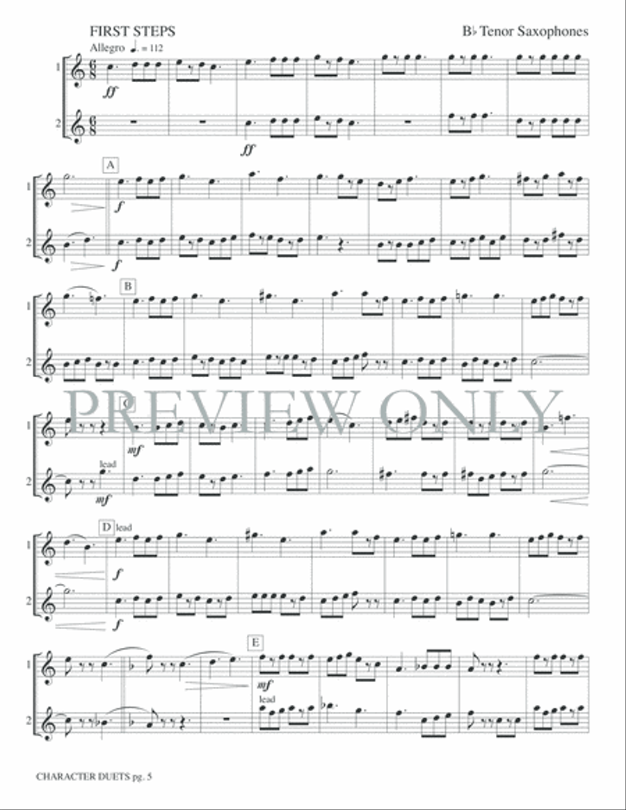 Just for Two -- Character Duets Small Ensemble scores gallery preview page 7