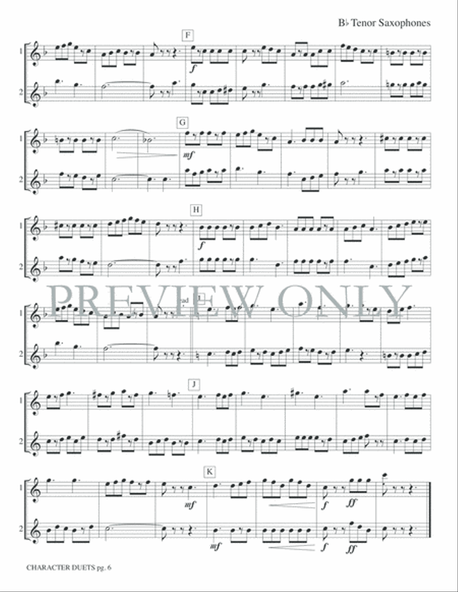 Just for Two -- Character Duets Small Ensemble scores gallery preview page 8