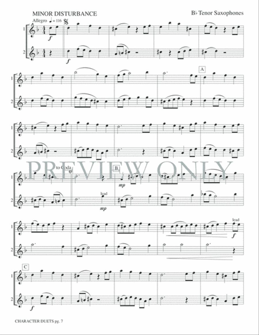 Just for Two -- Character Duets Small Ensemble scores gallery preview page 9