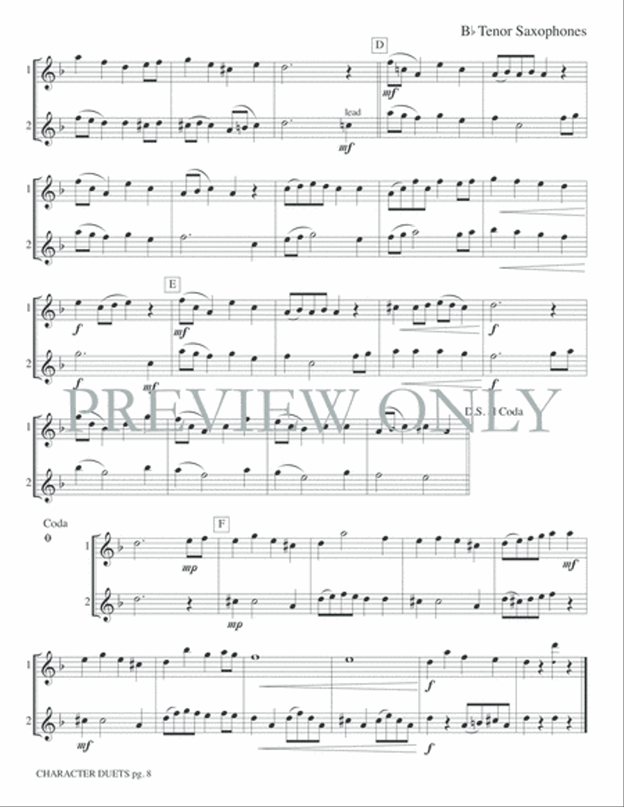 Just for Two -- Character Duets Small Ensemble scores gallery preview page 10