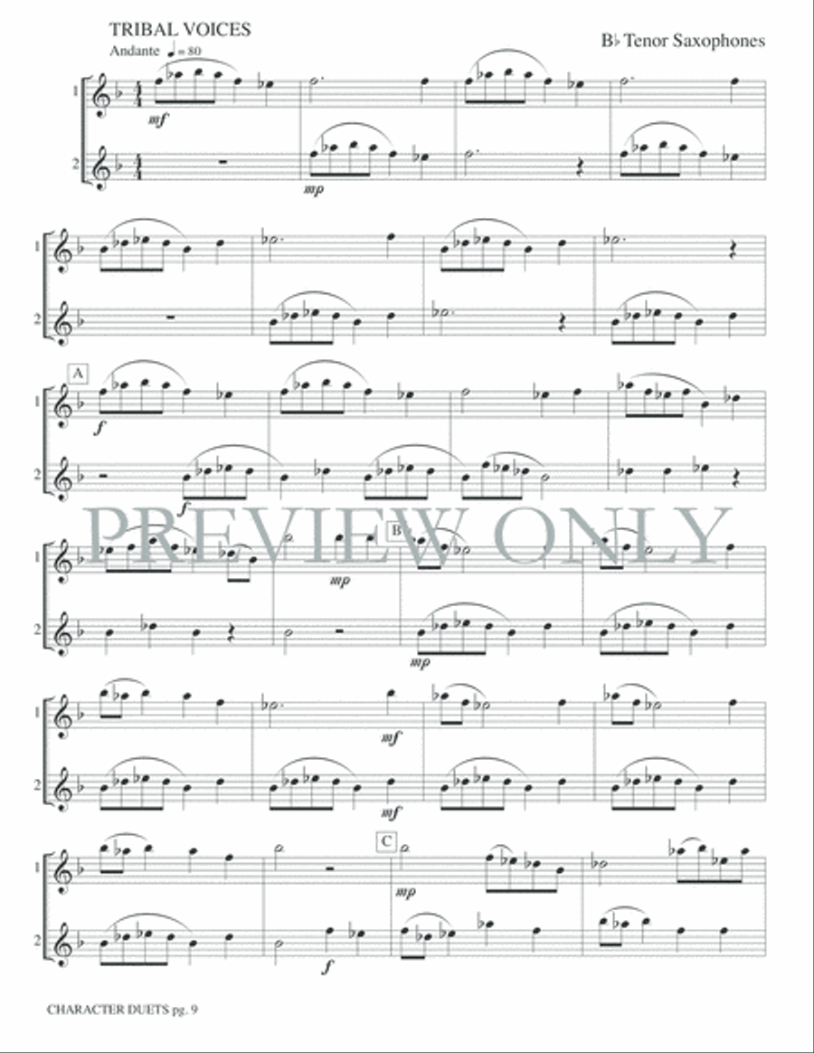Just for Two -- Character Duets Small Ensemble scores gallery preview page 11