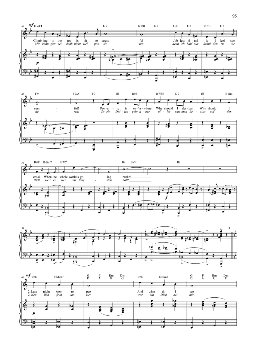 Poverty Is Everywhere (So ein Dalles geht über alles!) Piano, Vocal, Guitar scores gallery preview page 3