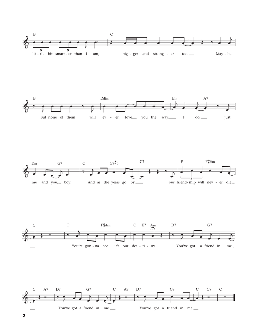 You've Got A Friend In Me (from Toy Story) (from The Daily Ukulele) (arr. Liz and Jim Beloff) Ukulele scores gallery preview page 2