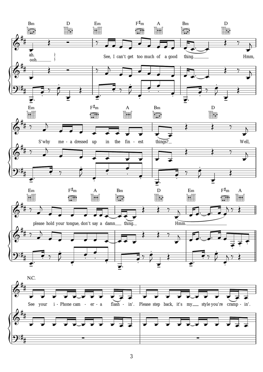 You Don't Know Me (featuring RAYE) Piano, Vocal scores gallery preview page 3
