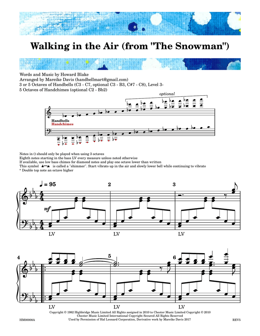 Walking In The Air Handbell Choir scores gallery preview page 2