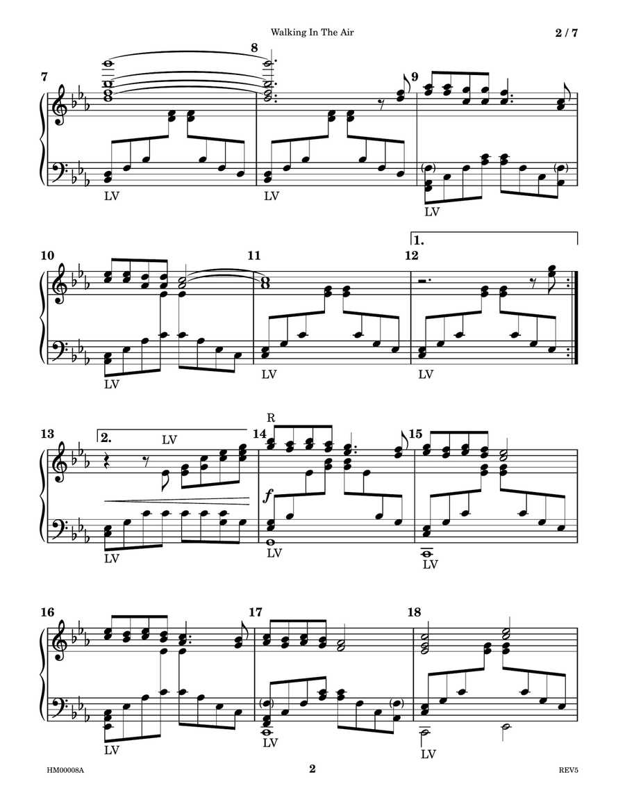 Walking In The Air Handbell Choir scores gallery preview page 3