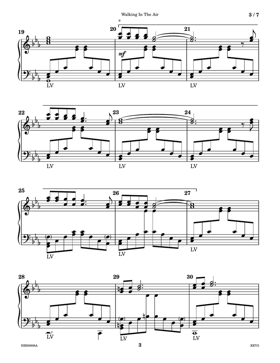 Walking In The Air Handbell Choir scores gallery preview page 4