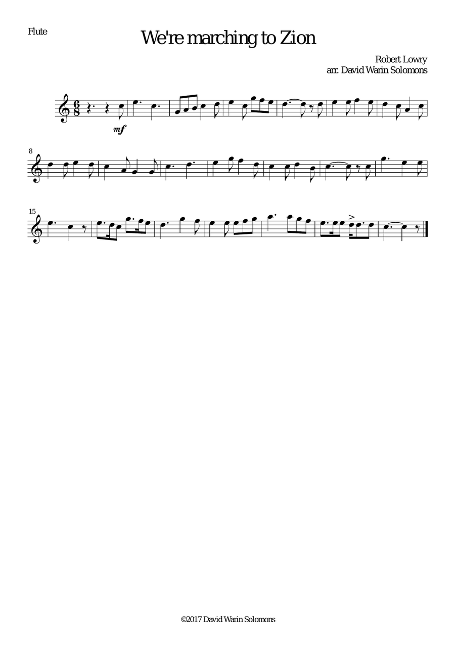 We're Marching to Zion for wind quartet Woodwind Quartet scores gallery preview page 4